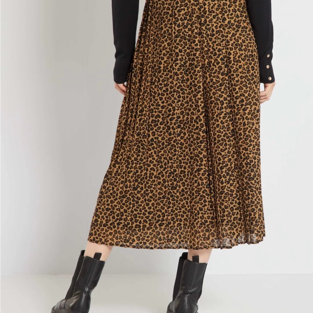 Good Heart leopard  pleated fabric  size S